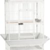Prevue Hendryx Pet Products Wrought Iron Select Bird Cage 3153C, Chalk White, 30-Inch by 22-Inch by 63-Inch.