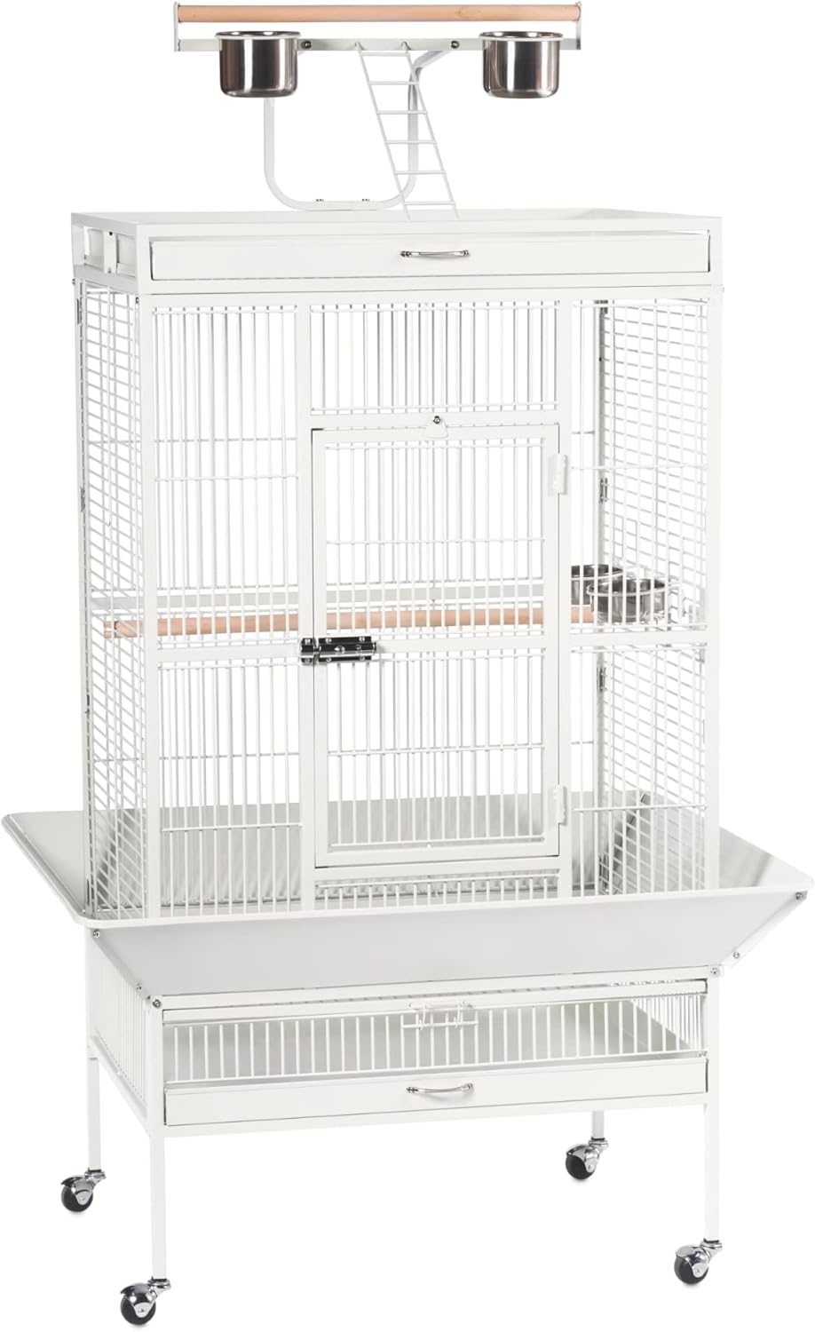 Prevue Hendryx Pet Products Wrought Iron Select Bird Cage 3153C, Chalk White, 30-Inch by 22-Inch by 63-Inch.